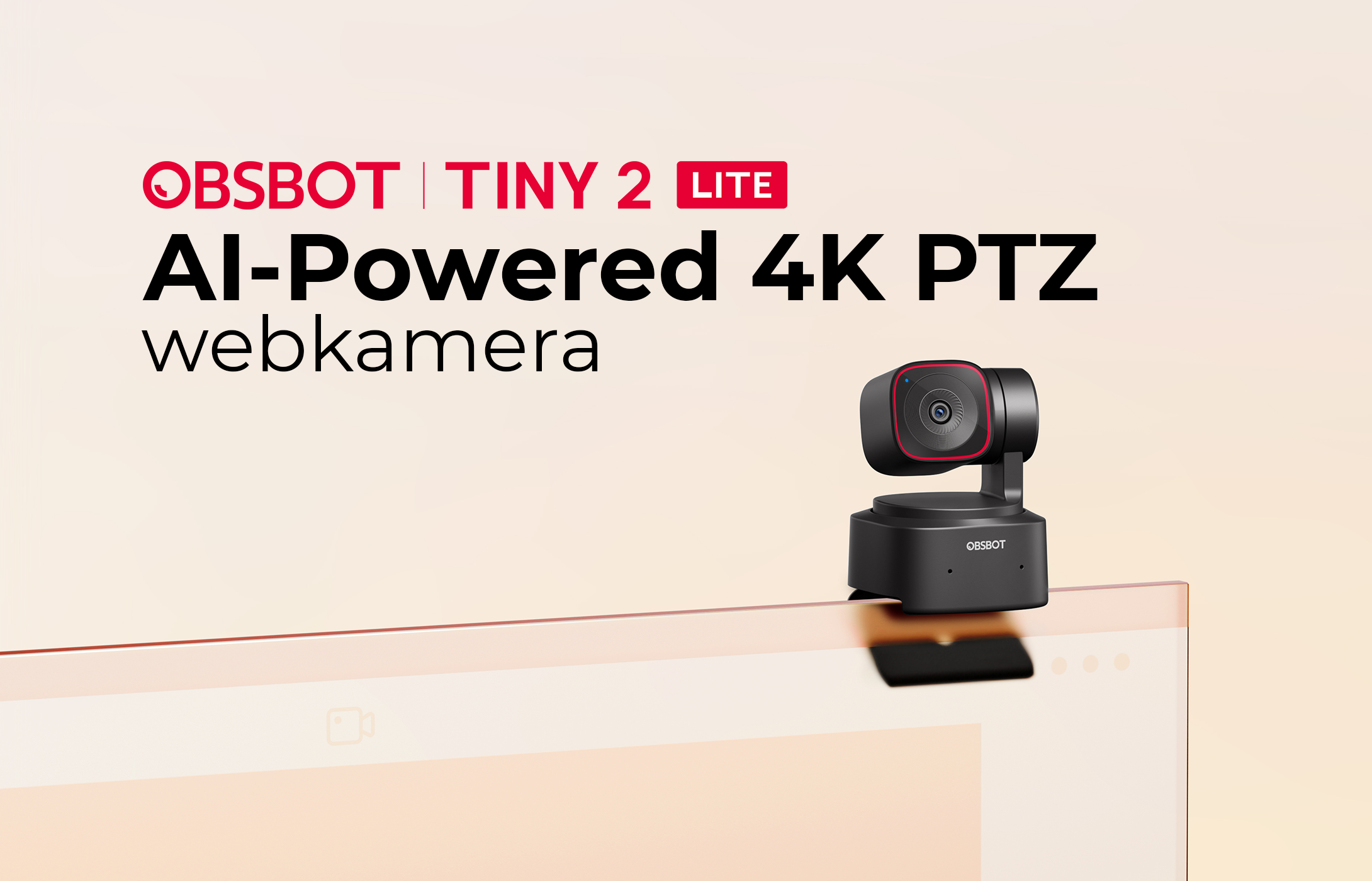 Obsbot Tiny 2 Lite webkamera fekete